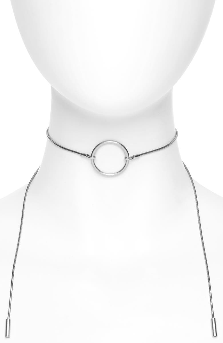 Madewell Adjustable Ring Choker Necklace, Main, color,
