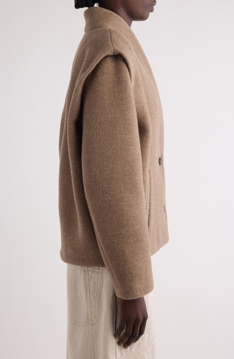 Isabel Marant Drogo Wool Blend Felt Crop Jacket, Alternate, color,