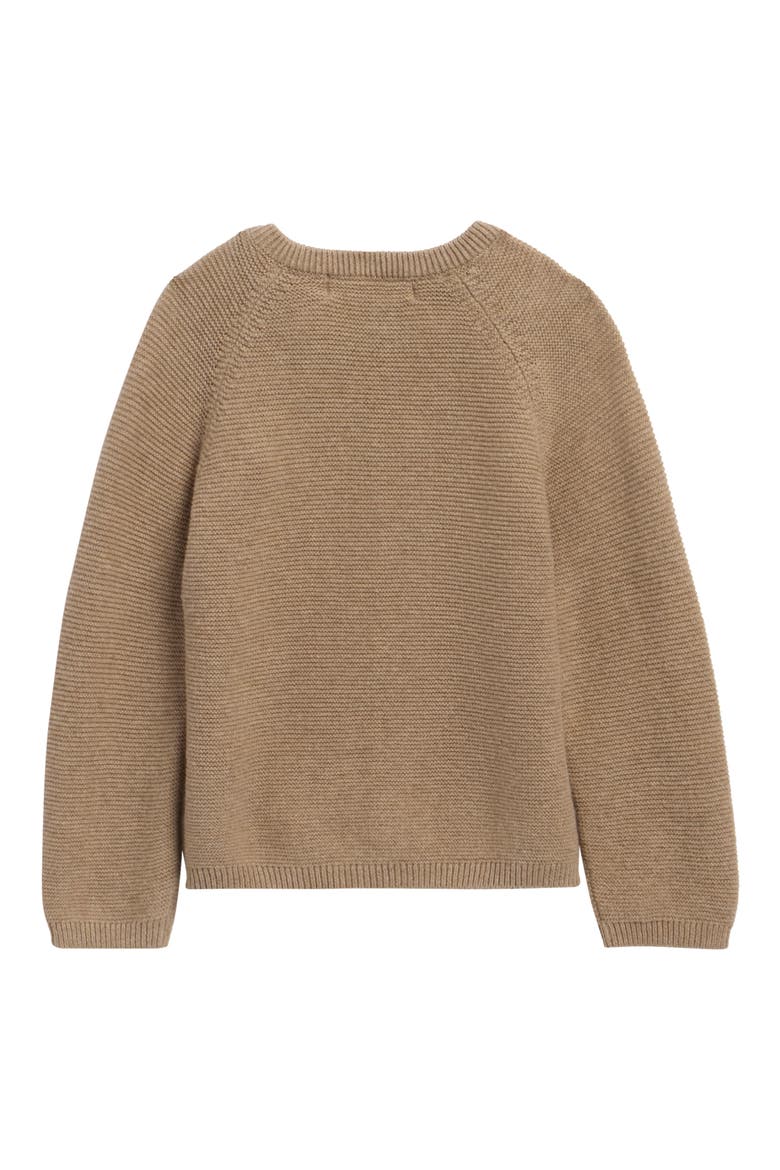 Kids' Bailey Heathered Organic Cotton Knit Sweater, Alternate, color, MOCHA