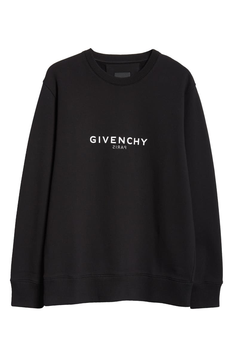 Givenchy Reverse Logo Cotton Crewneck Sweatshirt, Alternate, color,