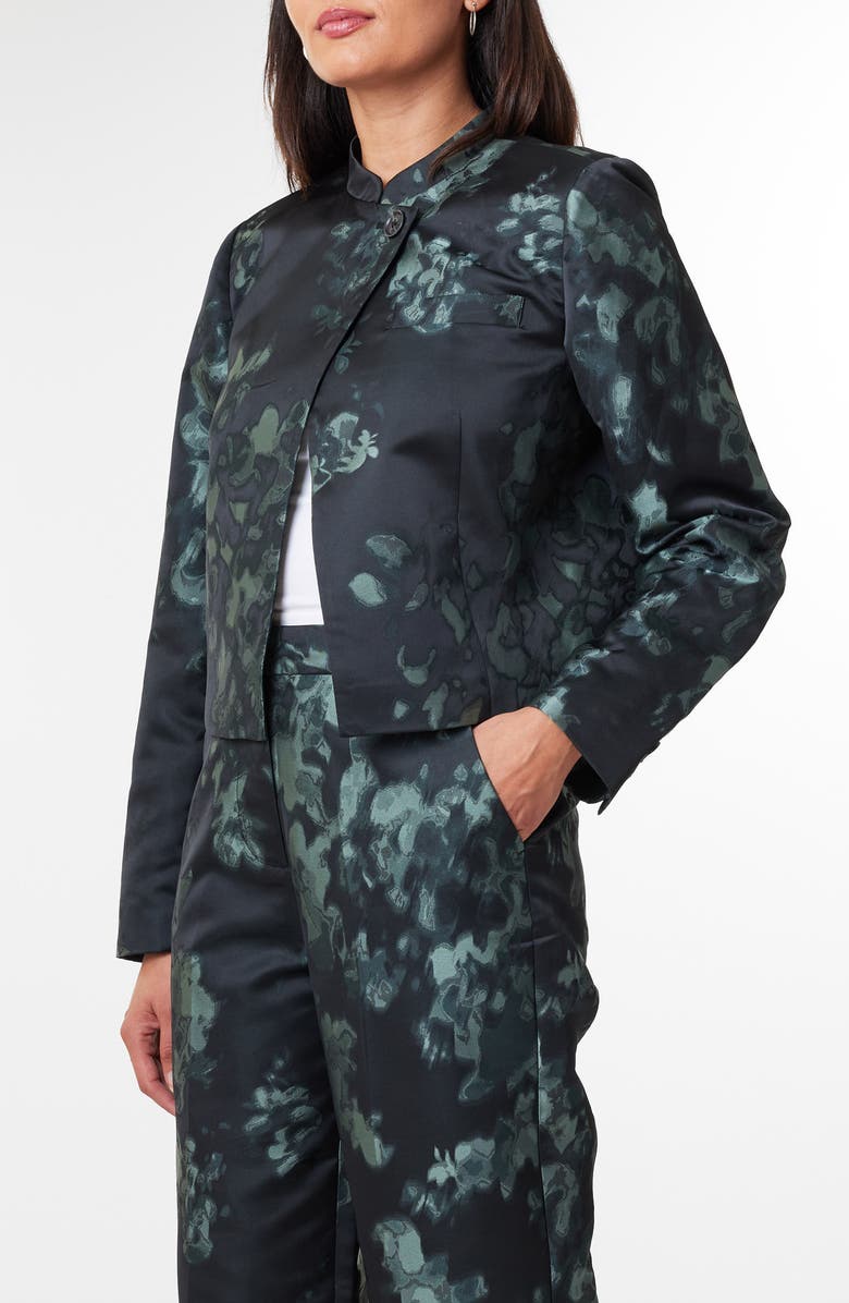 Scotch & Soda Floral Jacquard Crop Jacket, Alternate, color, 