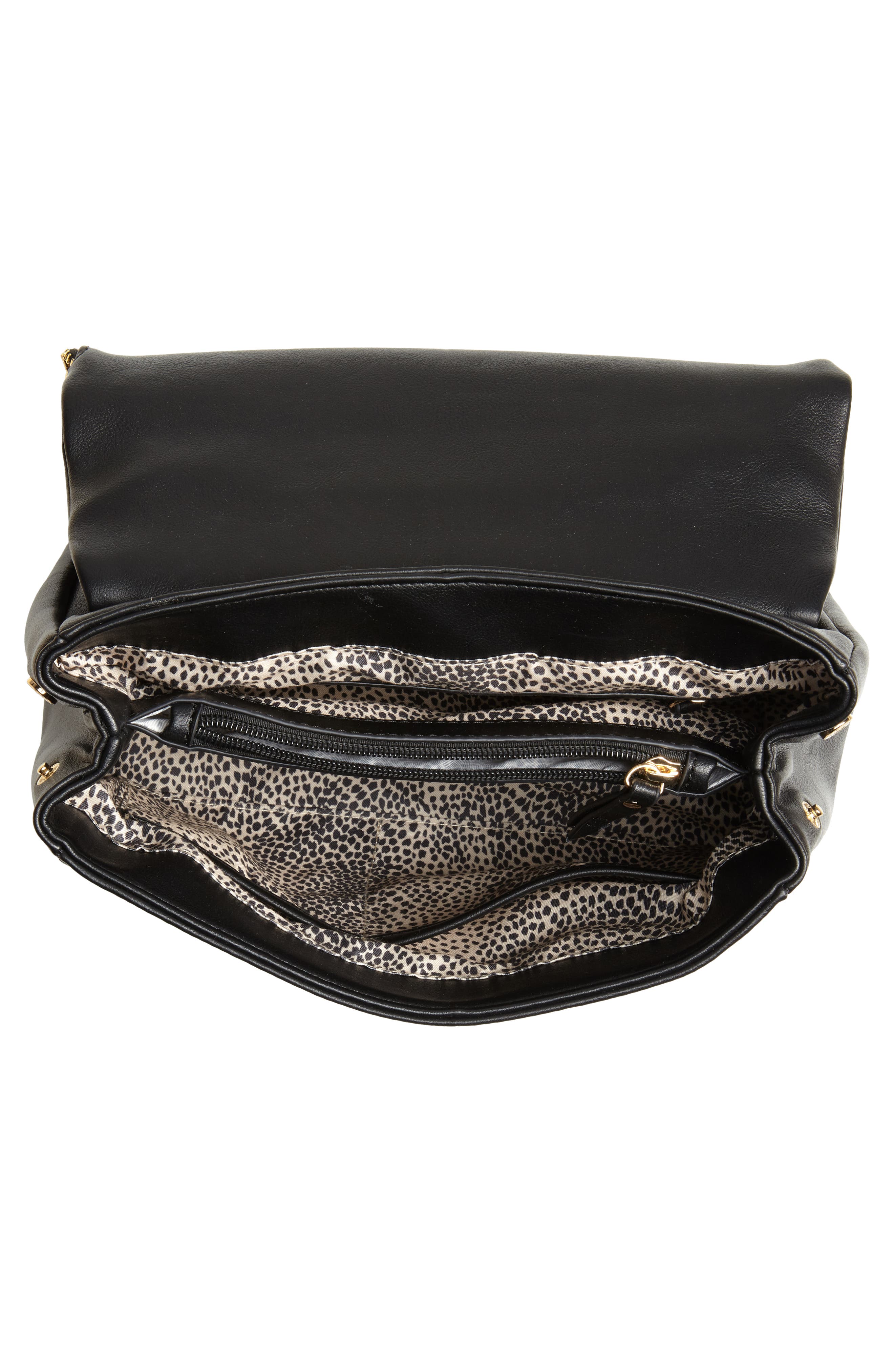 Rubie Faux Leather Crossbody Bag, Alternate, color, BLACK