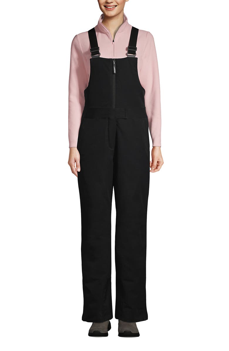 Lands' End Expedition Waterproof Insulated Snow Bibs, Alternate, color, Black