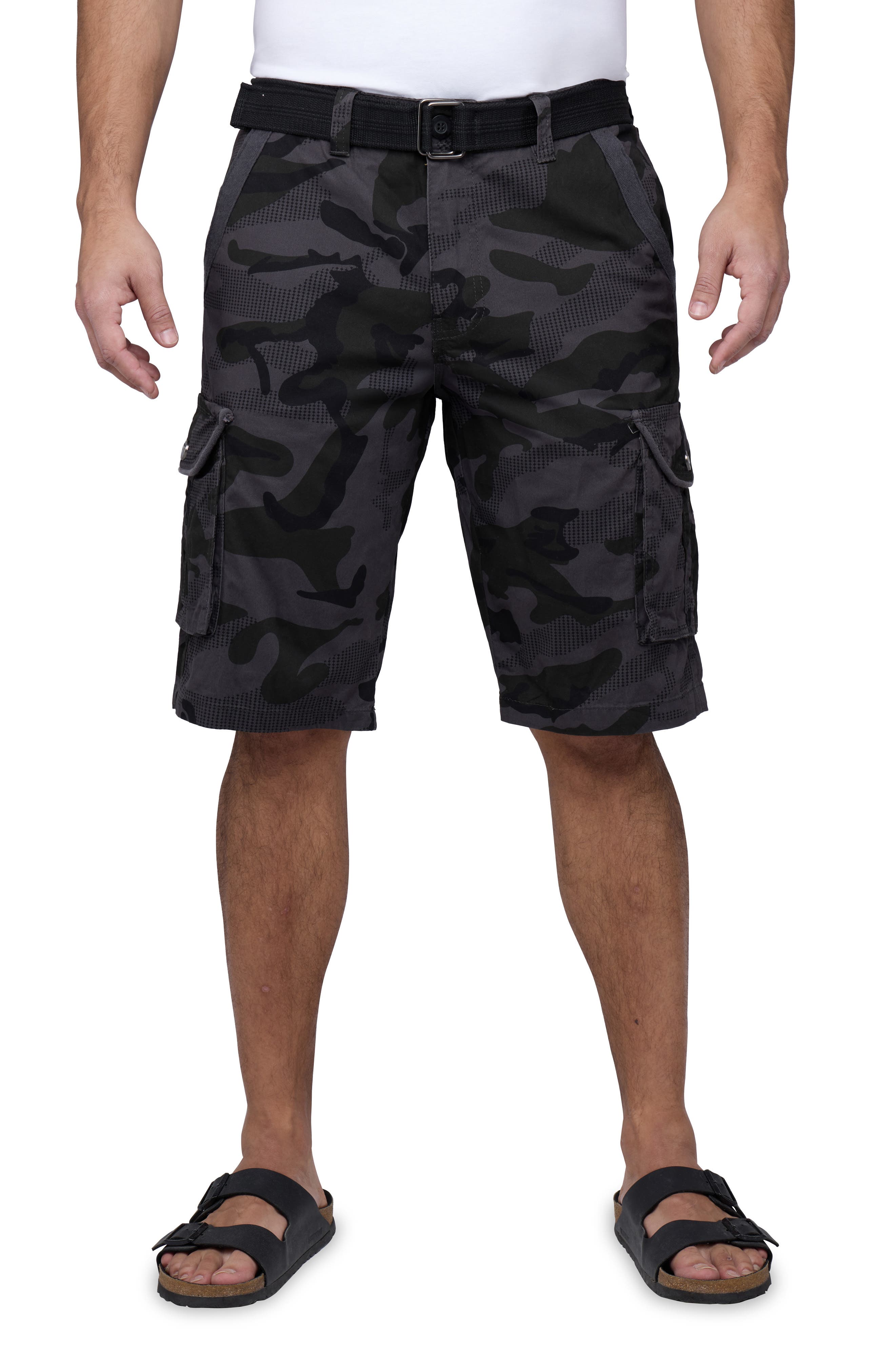 XRAY Belted Cotton Twill Cargo Shorts