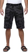 XRAY Belted Cotton Twill Cargo Shorts