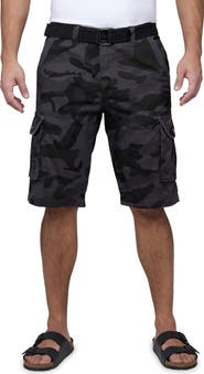 XRAY Belted Cotton Twill Cargo Shorts