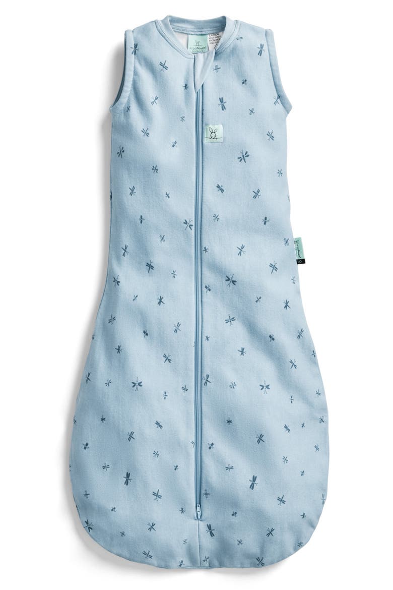 1.0 Tog Organic Wearable Blanket, Main, color, DRAGONFLIES