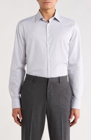 Nordstrom Trim Fit Jocko Check Premium Non Iron Cotton Dress Shirt