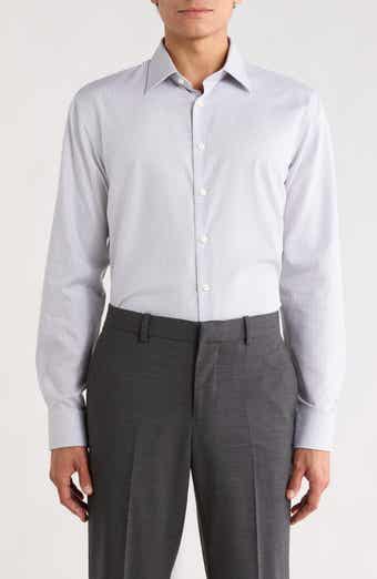 Nordstrom Trim Fit Jocko Check Premium Non Iron Cotton Dress Shirt