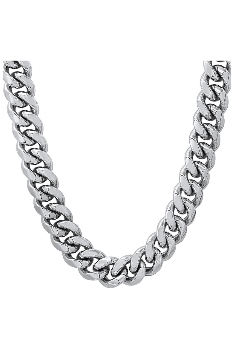 Men's Curb Chain Necklace, Alternate, color, SILVER