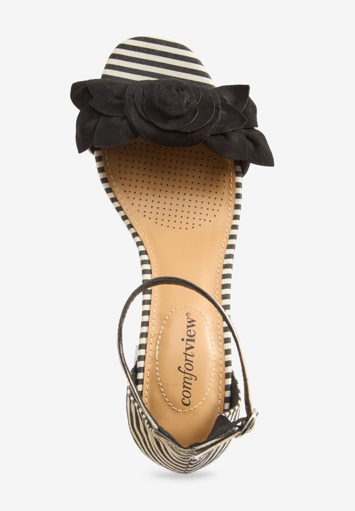 Comfortview The Ona Sandal, Alternate, color, Black