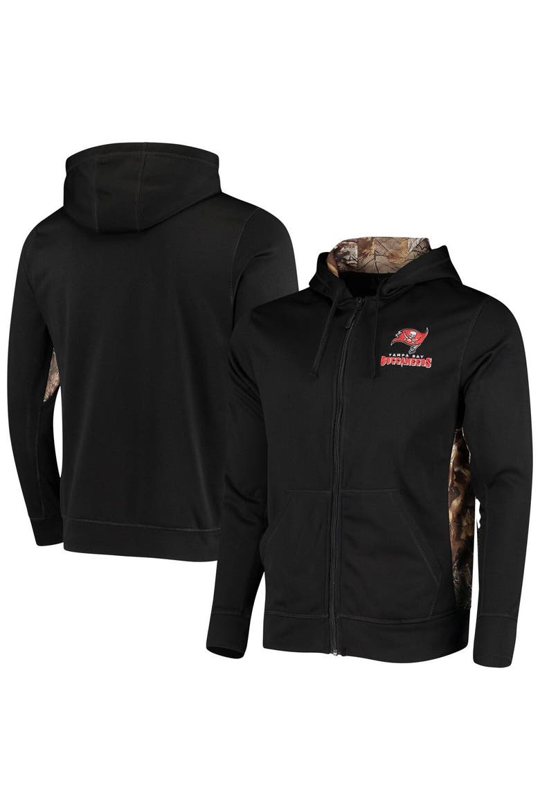 Men's Dunbrooke Black/Realtree Camo Tampa Bay Buccaneers Decoy Tech Fleece Full-Zip Hoodie, Main, color, Black