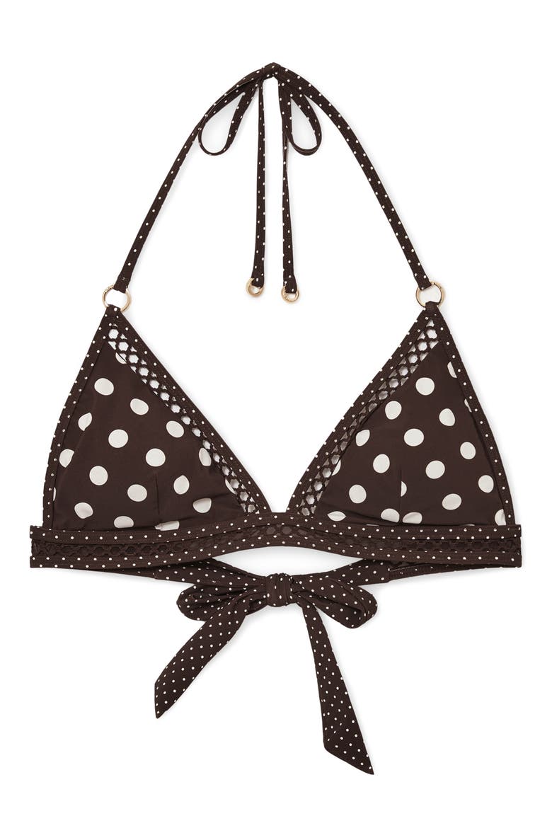 Hennel Triangle Bikini Top, Alternate, color, CHOCOLATE BROWN