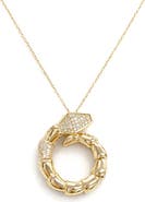 BEST SILVER Moissanite Snake Pendant Necklace