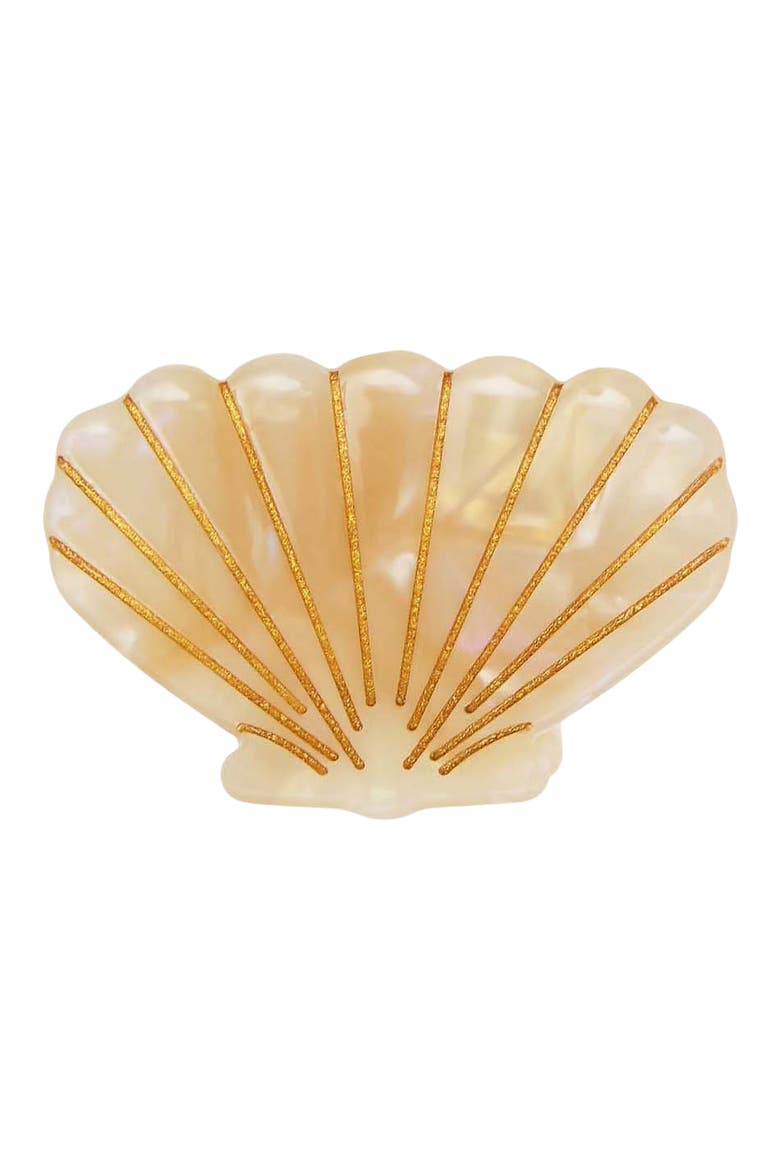 Shell Claw Clip, Main, color, LIGHT/ PASTEL ORANGE