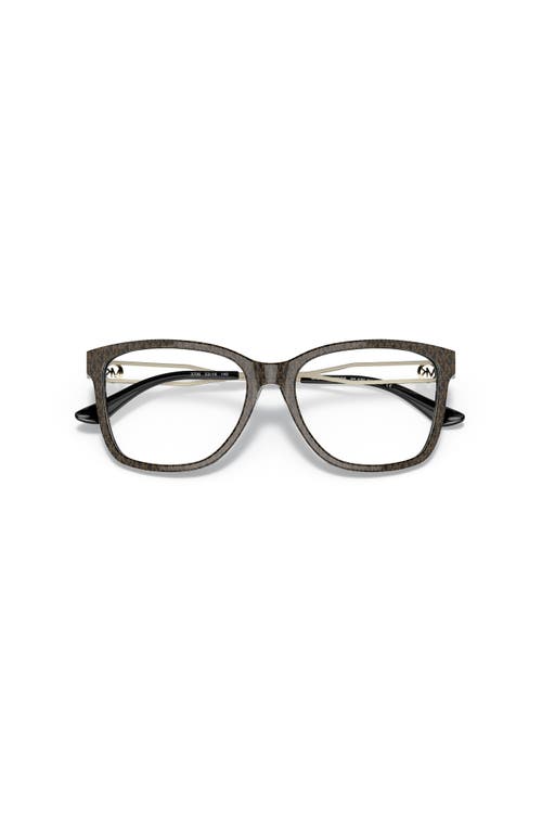 Michael Kors 53mm Square Optical Glasses In Brown