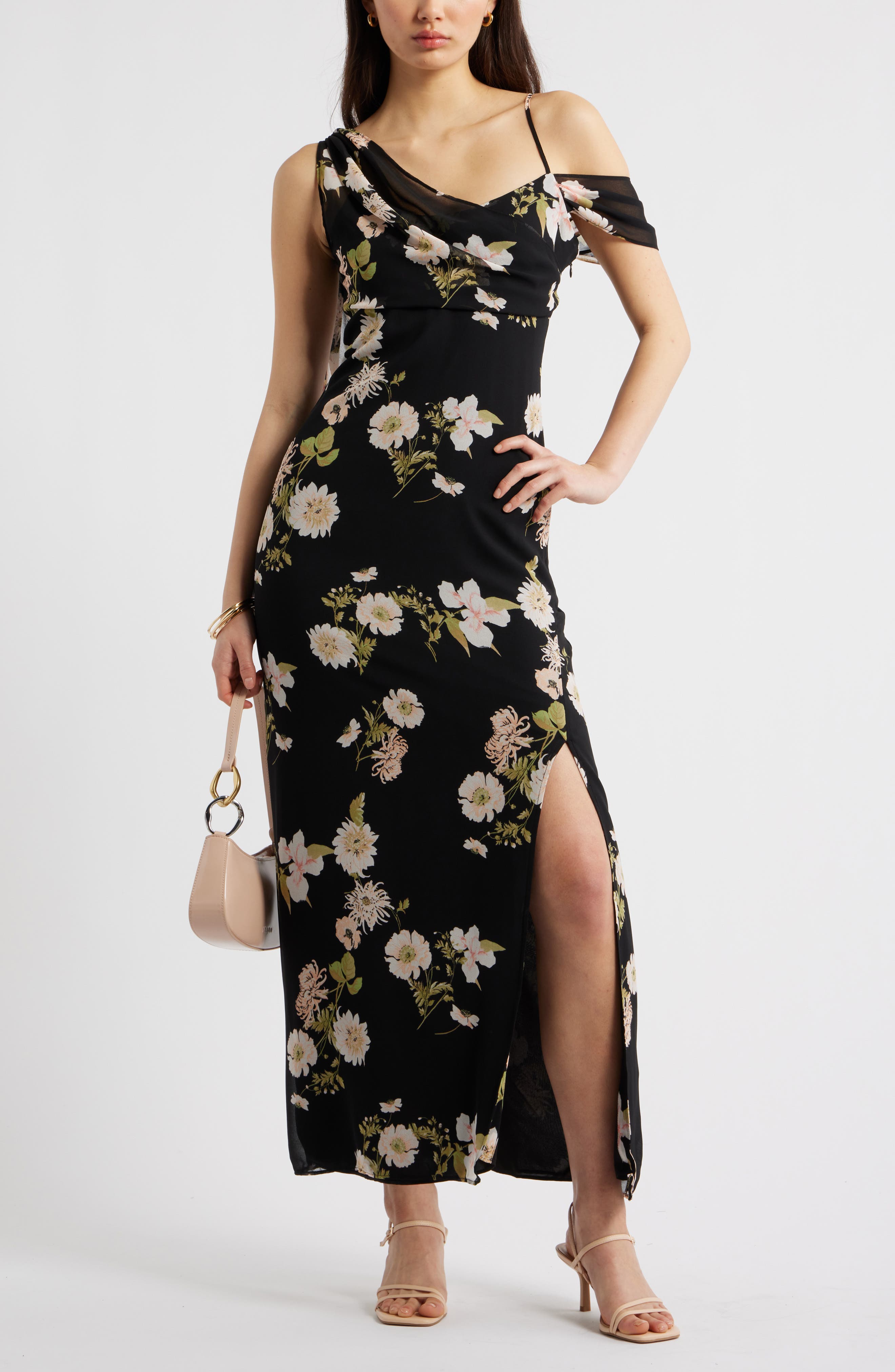 Asymmetric Chiffon Dress