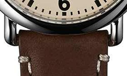 Shinola The Runwell Leather Strap Watch, 41mm In Brown