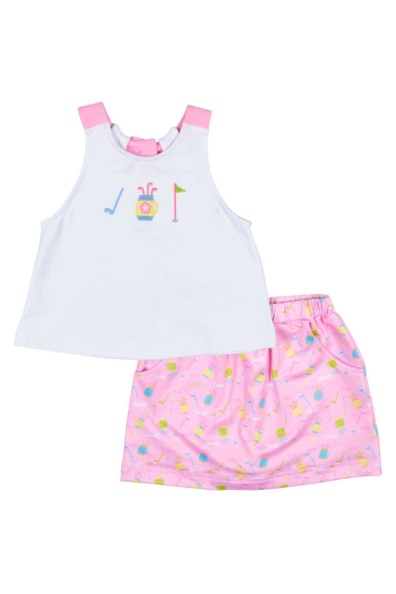 Top And Skort Set With Golf, Main, color, Pink/Multi