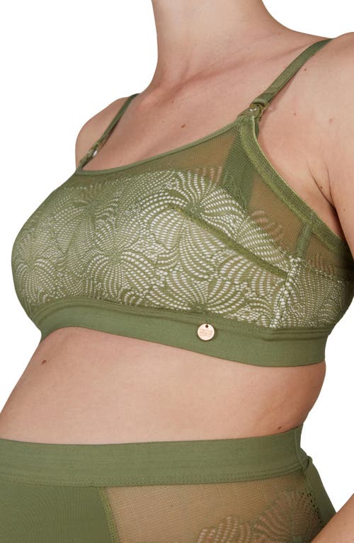 Cache Coeur Dahlia Underwired Maternity And Nursing Bra In Green