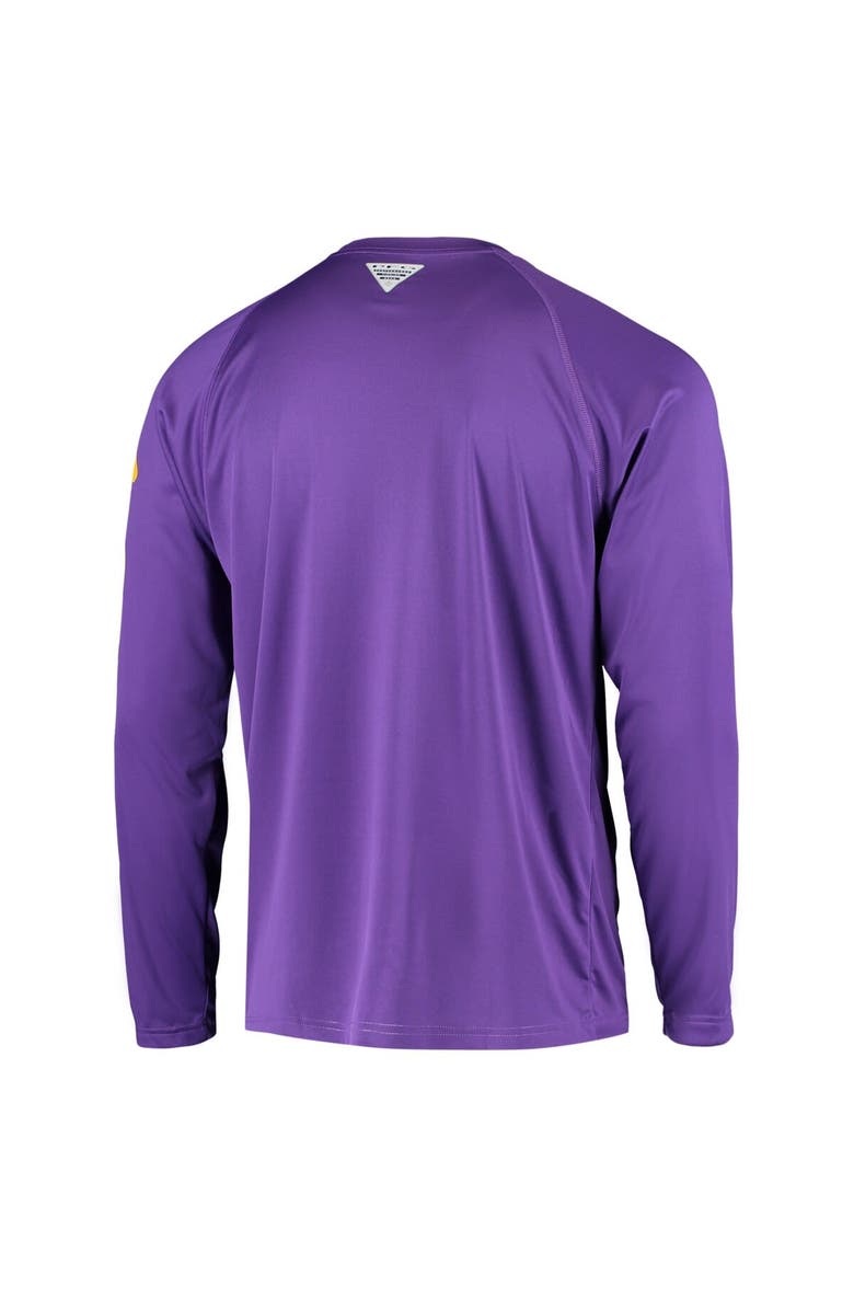 Columbia Men's Columbia Purple LSU Tigers Terminal Tackle Omni-Shade Raglan Long Sleeve T-Shirt, Alternate, color, Purple