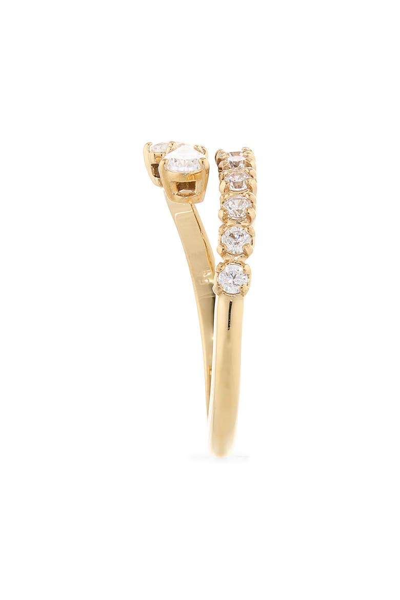 Mesmera Cubic Zirconia Open Ring, Alternate, color, WHI/ GOS