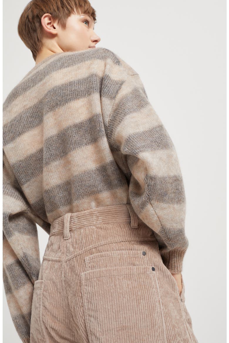 Soft Curved trousers, Alternate, color, Brown