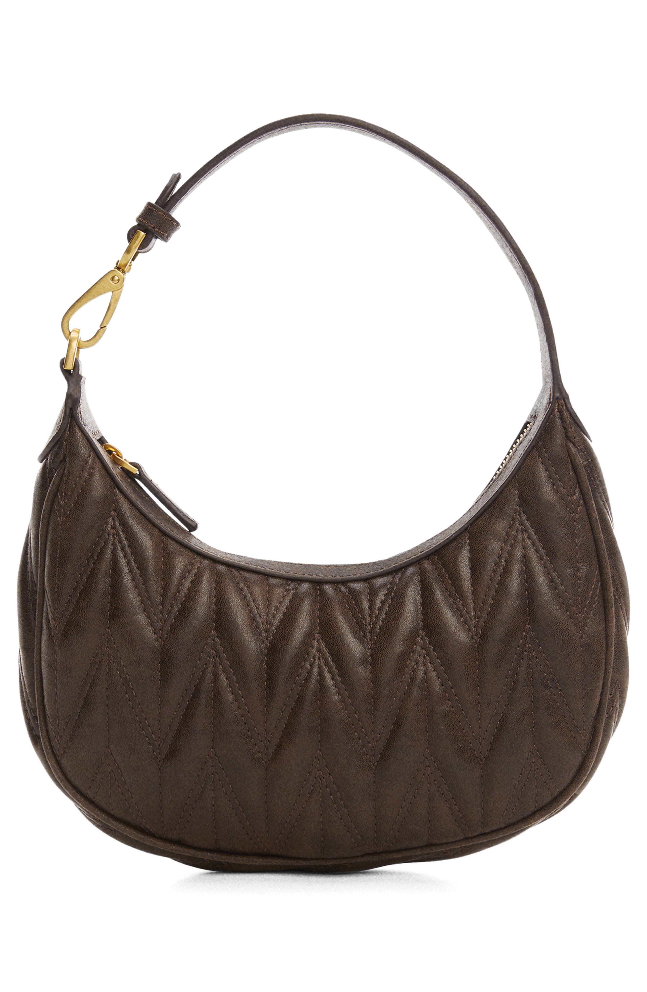 MANGO Quilted Faux Leather Convertible Shoulder Bag, Alternate, color, 