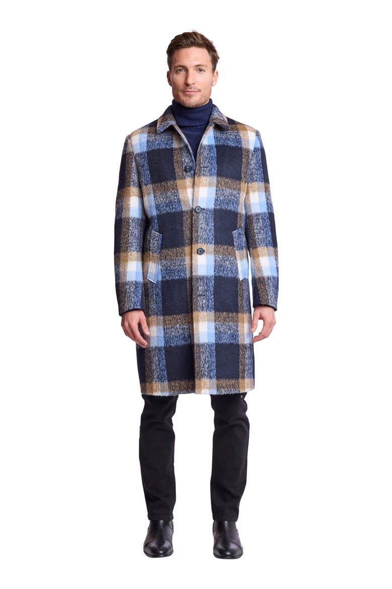 Buffalo Plaid Overcoat, Alternate, color, BLUE TAN BUFFALO