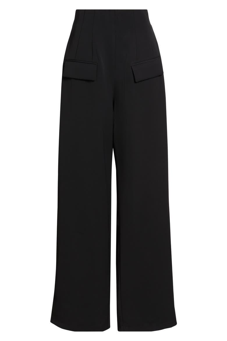 The Ultimate Muse High Waist Wide Leg Pants, Alternate, color, BLACK