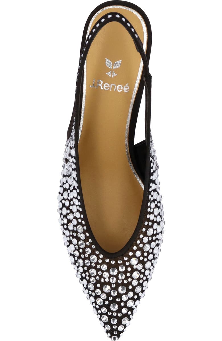 J. Reneé Tressa Slingback Pointed Toe Kitten Heel Pump, Alternate, color, Black