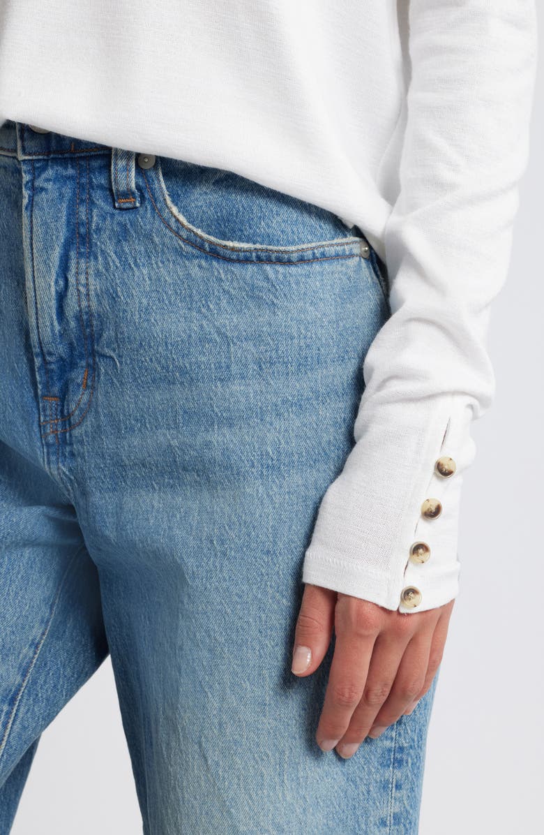 rag & bone Boxy Button & Loop Turtleneck, Alternate, color, 