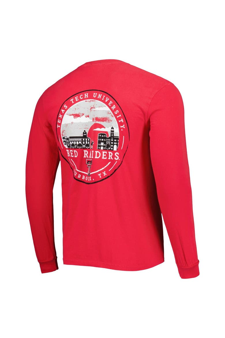 Men's Red Texas Tech Red Raiders Circle Campus Scene Long Sleeve T-Shirt, Alternate, color, Red