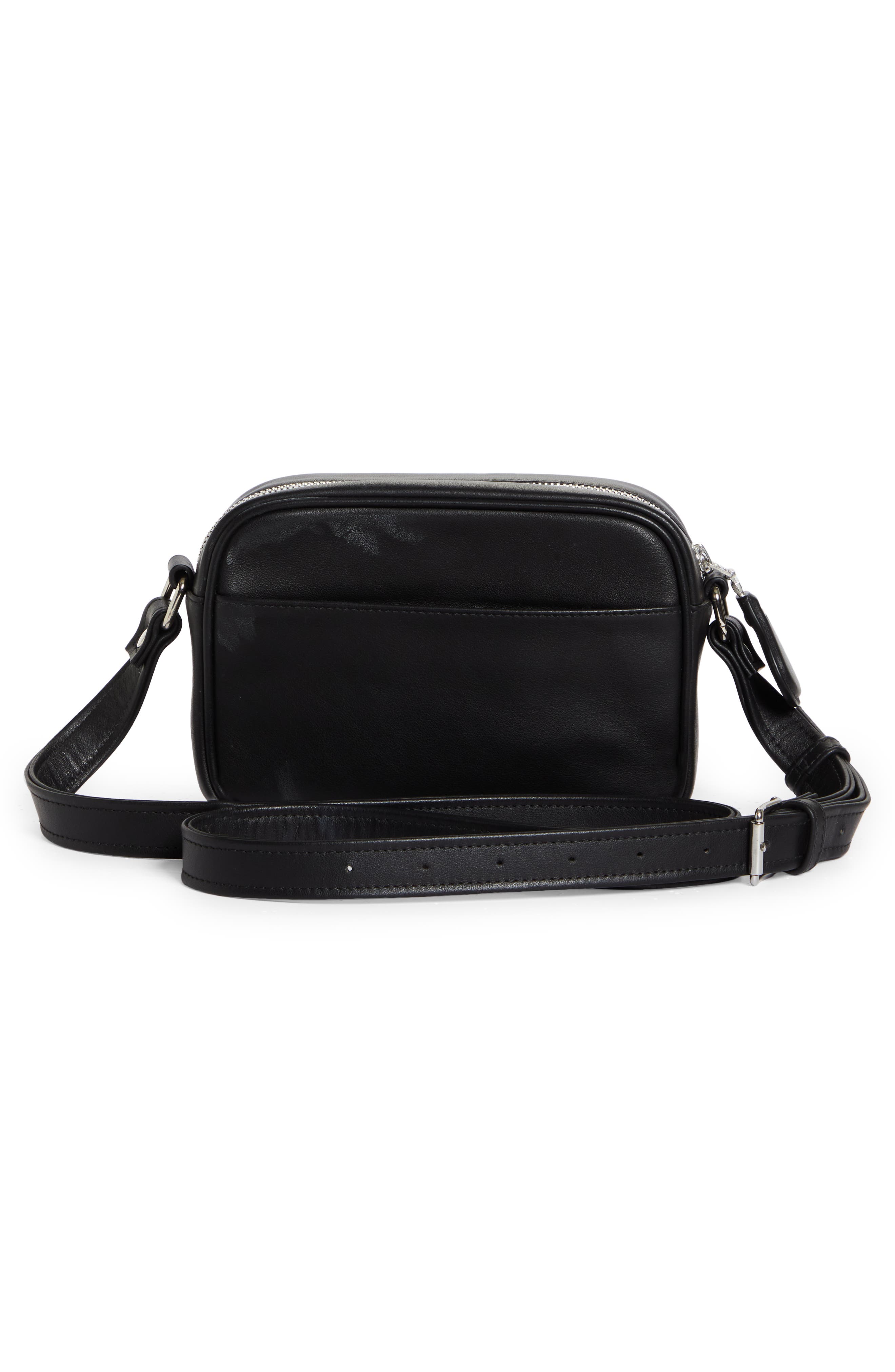Courrèges Leather Crossbody Camera Bag, Alternate, color, 