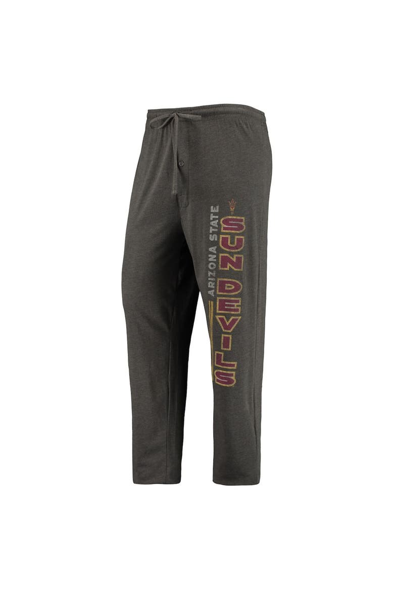 Men's Concepts Sport Heathered Charcoal/Maroon Arizona State Sun Devils Meter T-Shirt & Pants Sleep Set, Alternate, color, Heather Charcoal