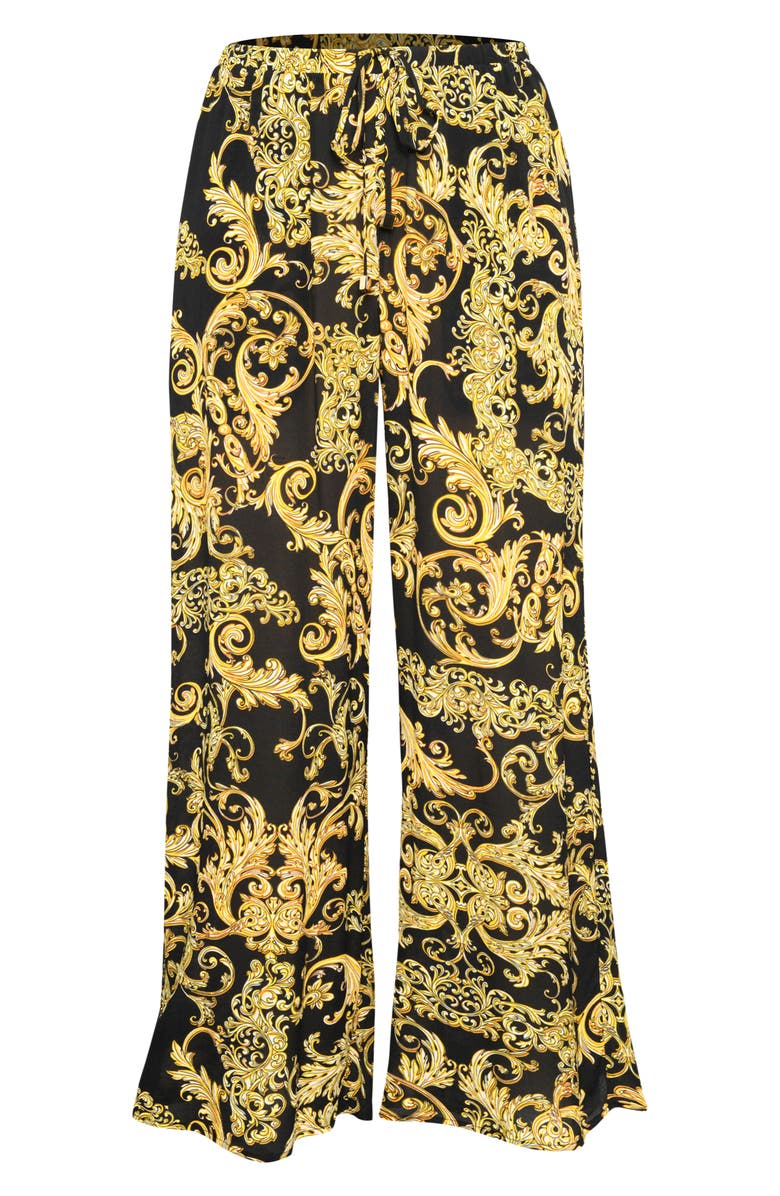 L'AGENCE Geraldine Baroque Wide Leg Cover-Up Pants, Alternate, color, 