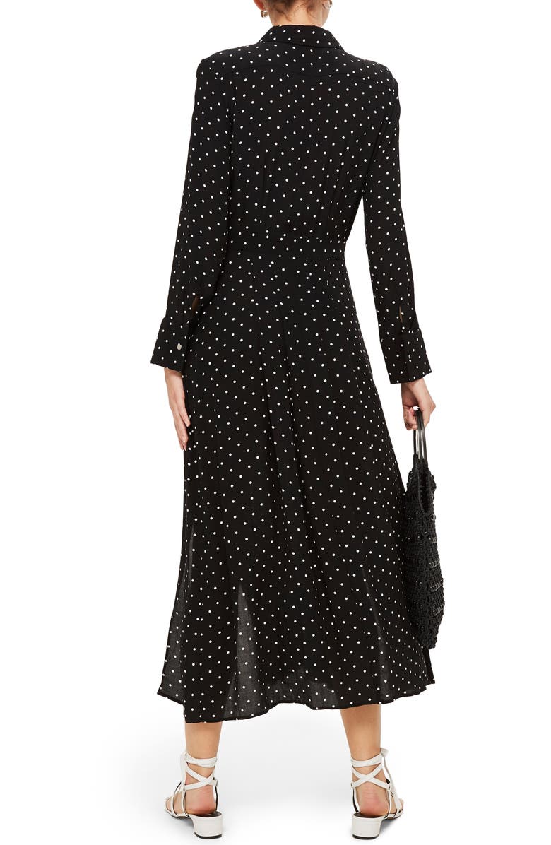 Topshop Dot Print Dress, Alternate, color,