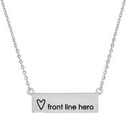 HMY JEWELRY Front Line Hero Stainless Steel ID Pendant Necklace
