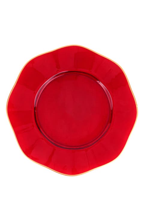 Holiday Glass Service Plate