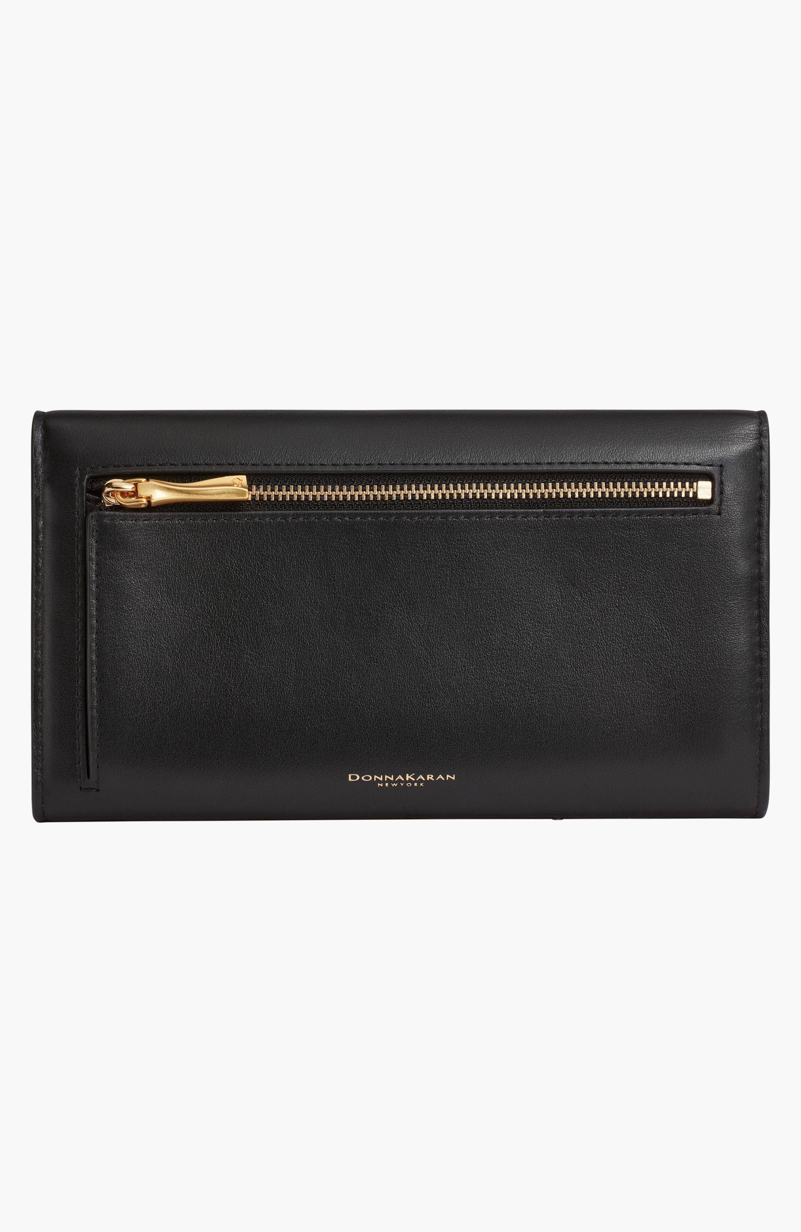 Donna Karan New York Malverne Wristlet, Alternate, color, Black/Gold