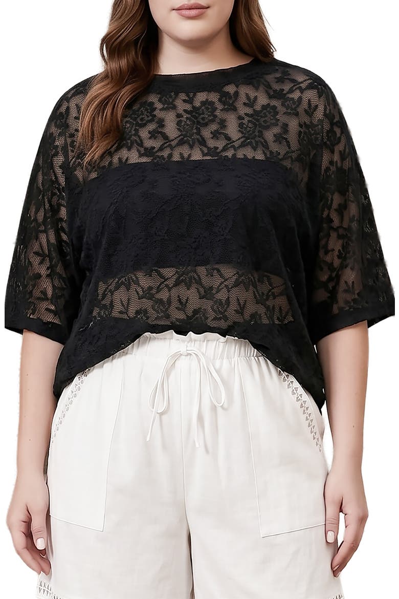 Lace Top, Main, color, BLACK