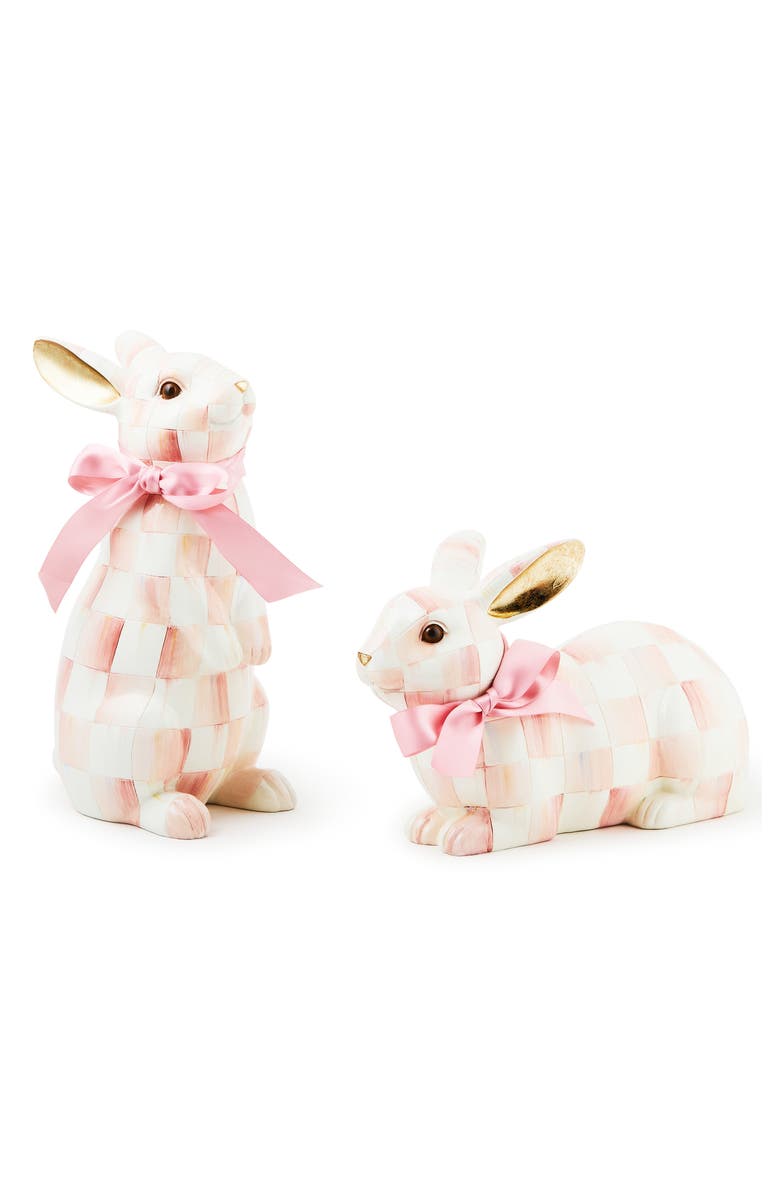MACKENZIE CHILDS Rosy Check Standing Bunny, Alternate, color, Pink