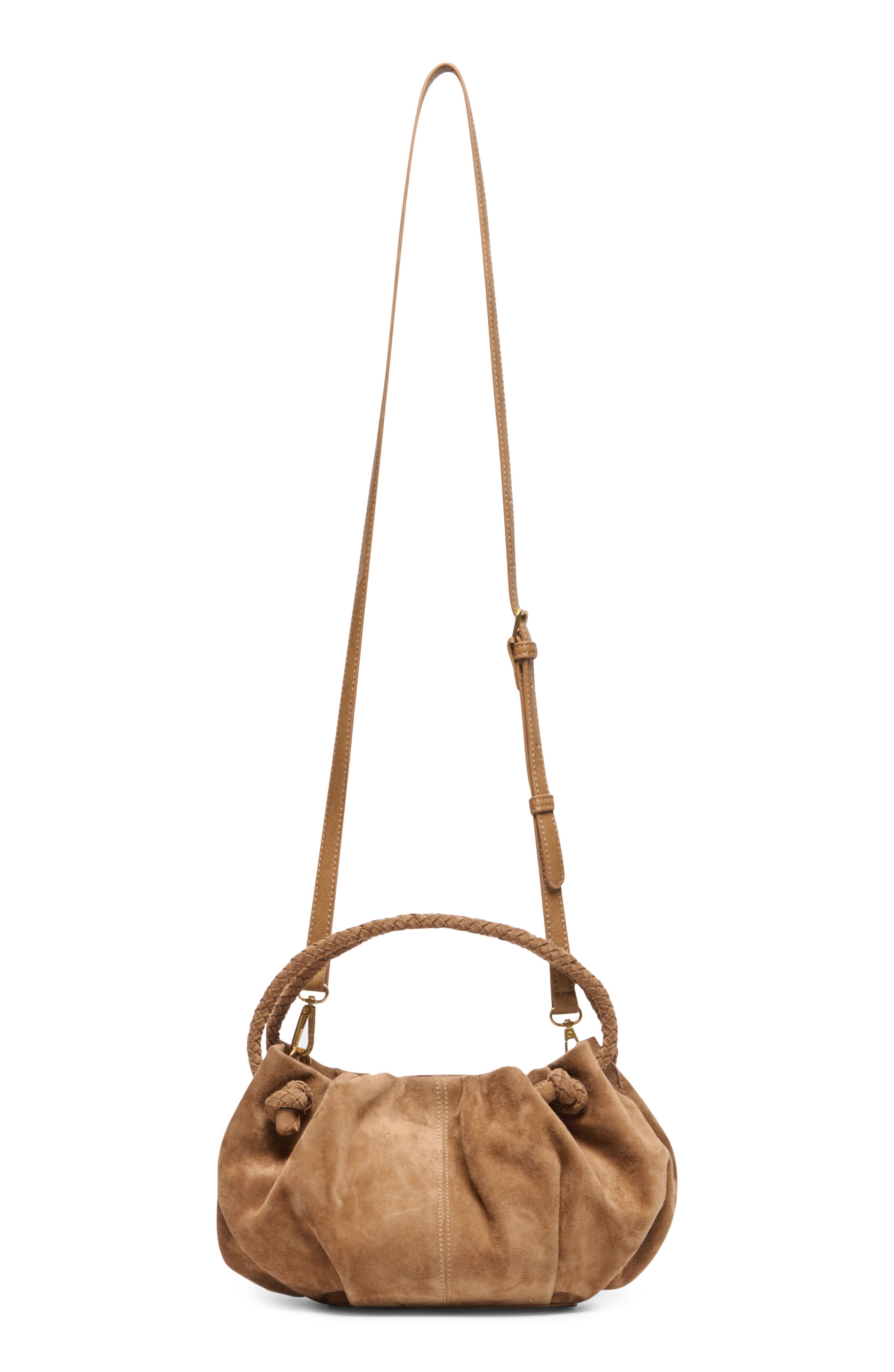 Cocoa Leather Crossbody Bag, Main, color, DARK TAN