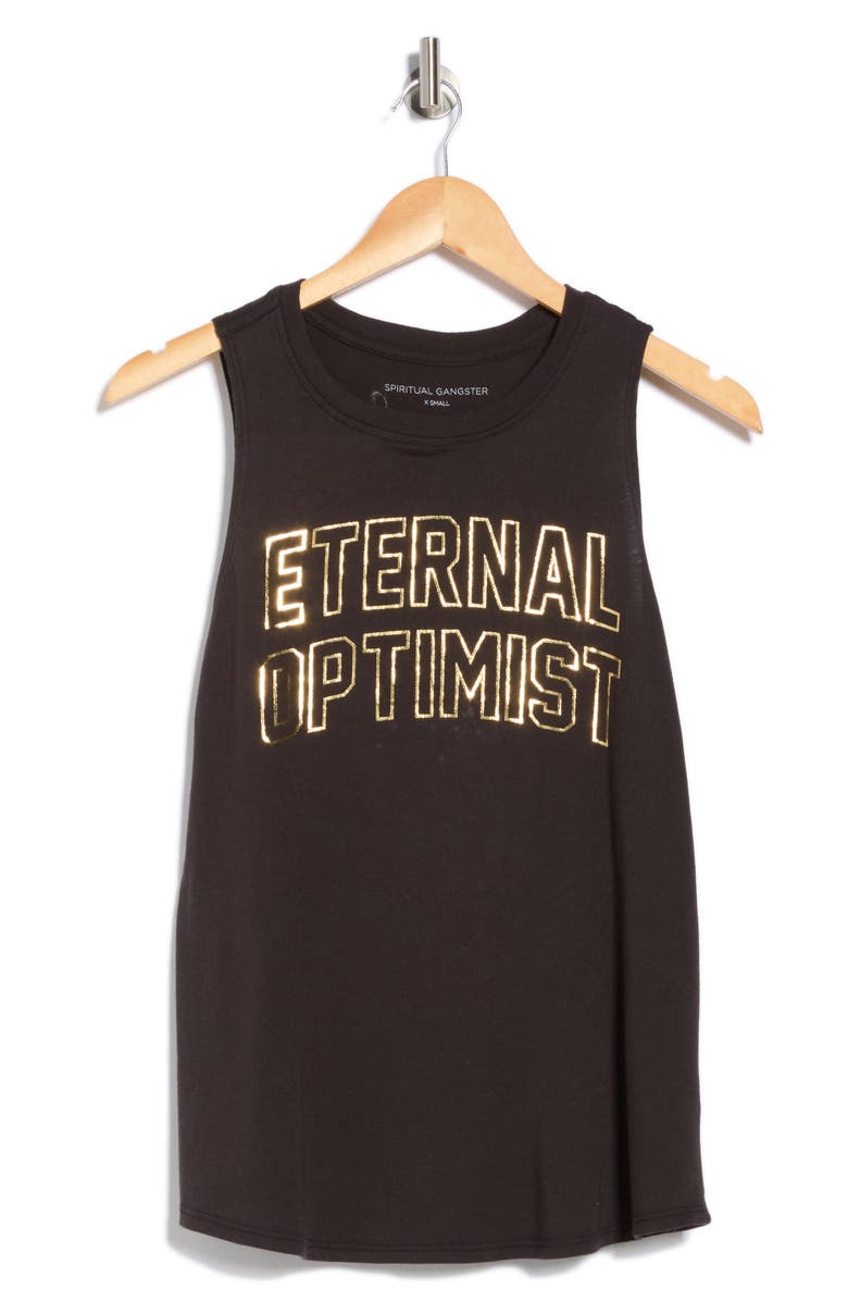 Spiritual Gangster Spiritual Optimist Graphic Tank, Alternate, color, Black