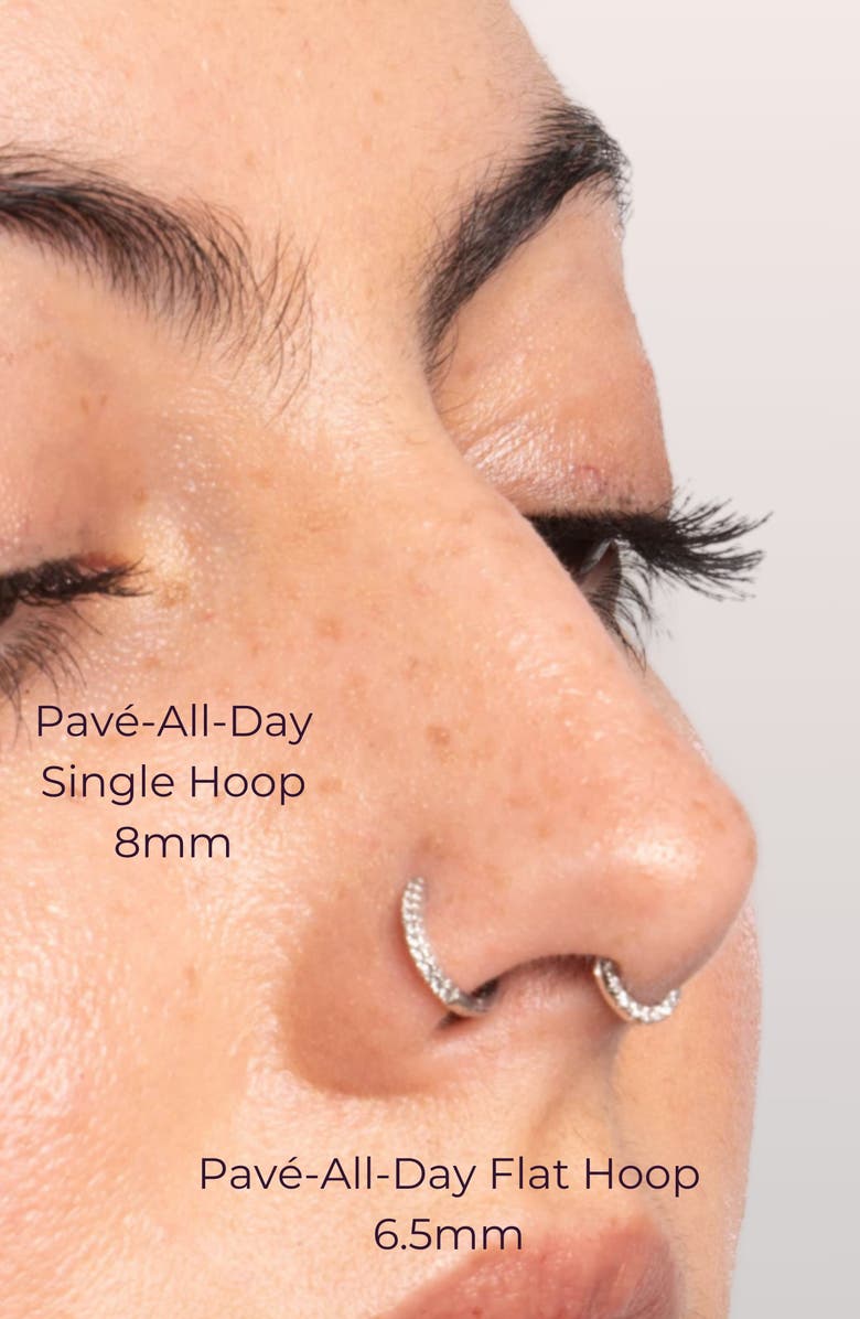 Seed2Stone Pavé-All-Day Single Hoop, Alternate, color, Silver