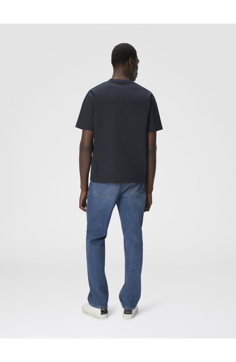 Missoni Short Sleeve T-shirt With Flame Zigzag Insert And Logo, Alternate, color, Blue