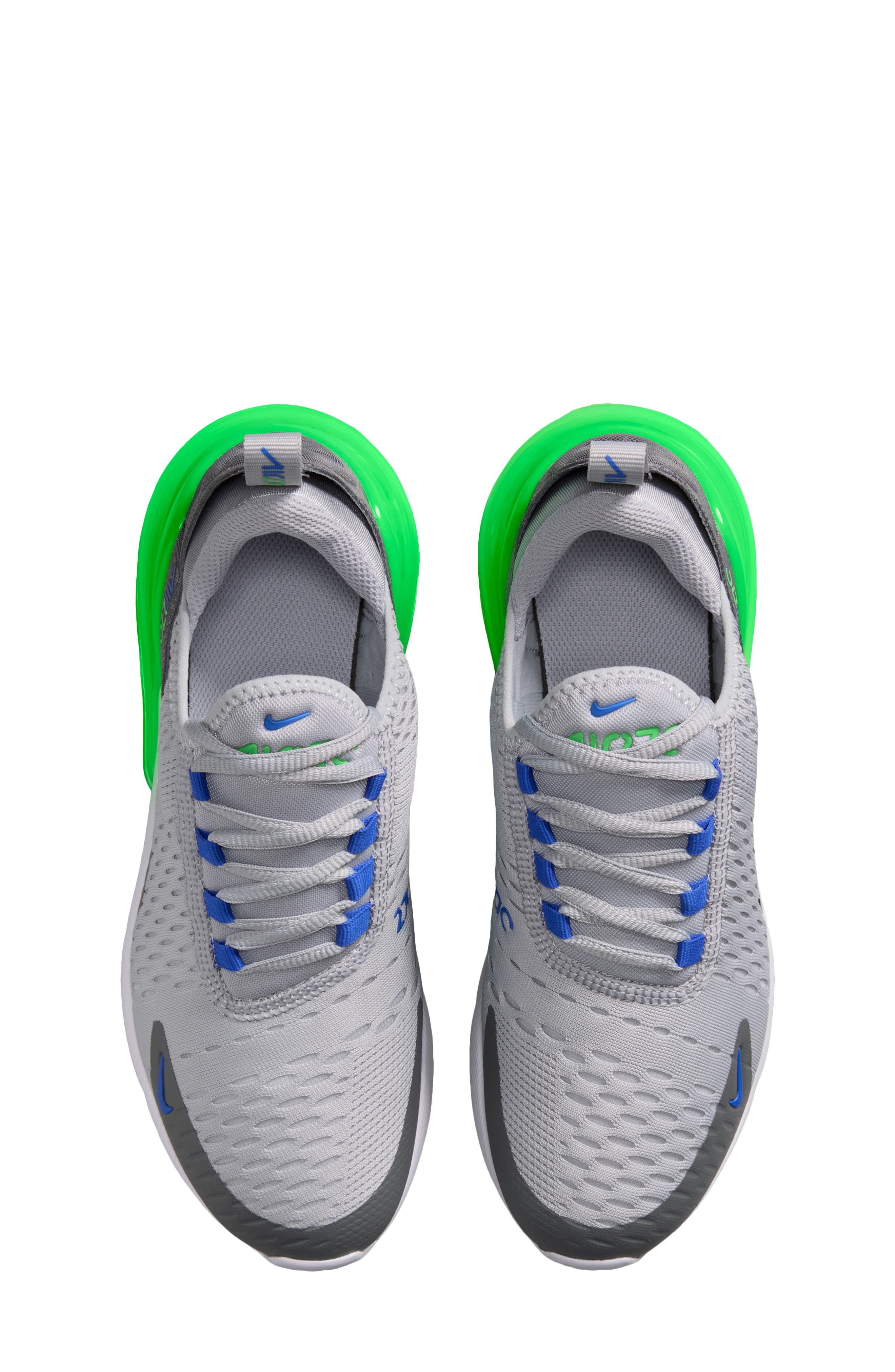 Kids' Air Max 270 Sneaker, Alternate, color, GREY/GREY/GREEN/BLUE