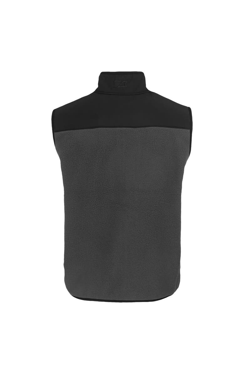 Cutter & Buck Men's Cutter & Buck Gray Texas A&M Aggies Cascade Eco Sherpa Fleece Full-Zip Vest, Alternate, color,