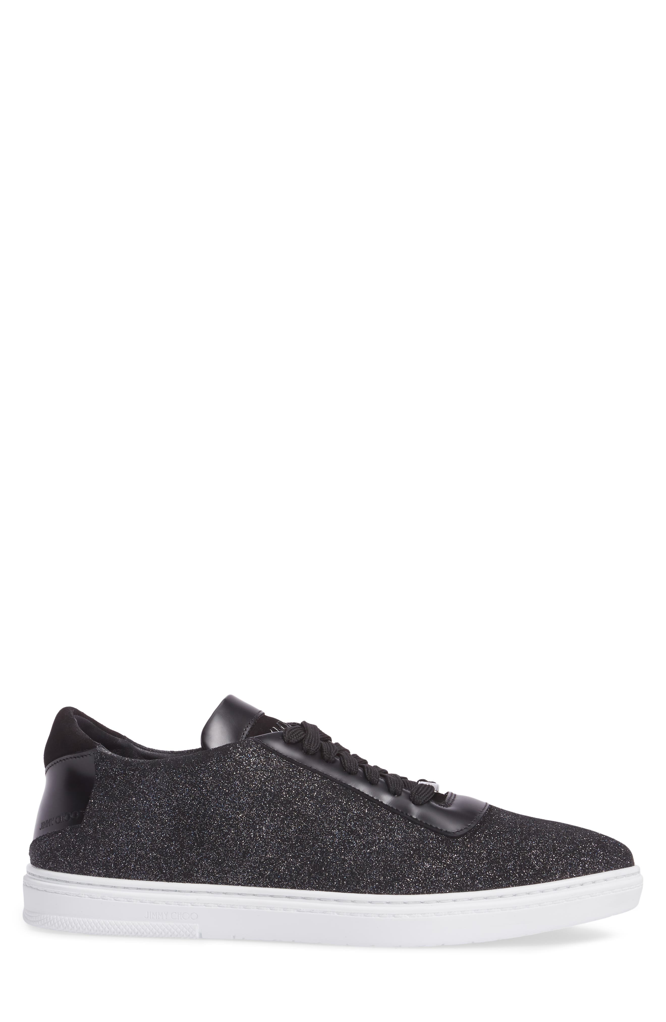 Jimmy Choo Benn Glitter Low Top Sneaker, Alternate, color, 