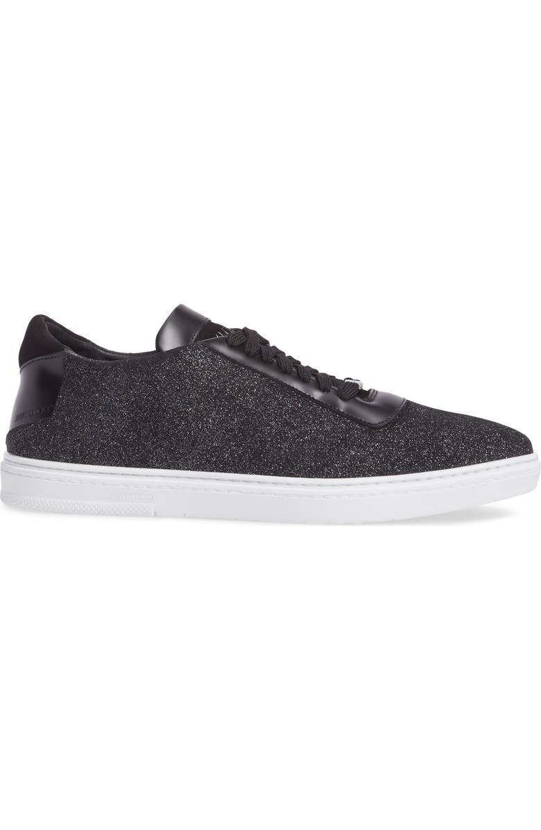 Jimmy Choo Benn Glitter Low Top Sneaker, Alternate, color,